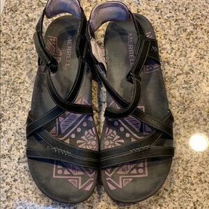 Merrell Black Adventure Sandals with Durable Straps